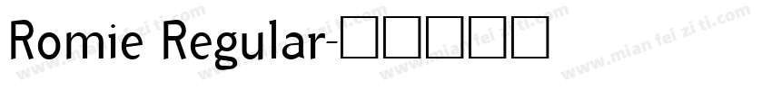 Romie Regular字体转换